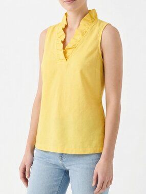 Crown & Ivy Sunny Yellow Sleeveless Blouse
